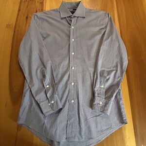 Polo Ralph Lauren Regent Classic Fit Shirt Med Blue Check Long Sleeve Button Up